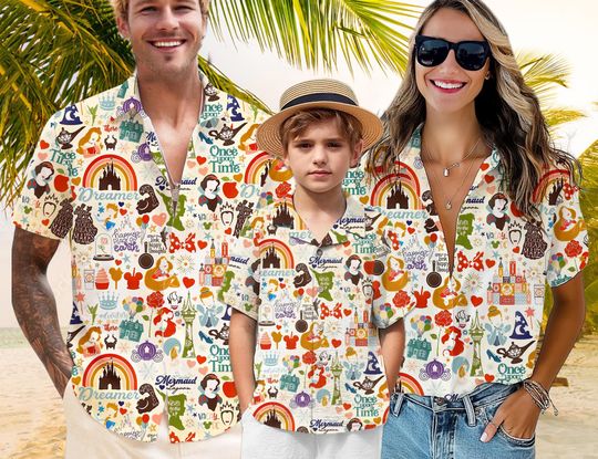 Discover Disneyyy Watercolor Hawaiian Shirt, Magicc Kingdom Hawaiian Hawaiian Shirt and Short