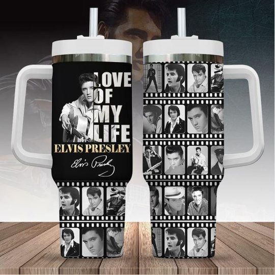 Discover Love Of My Life Elvis Presley Tumbler 40 oz, Elvis Presley Merch, Custom Elvis Presley Lover Cup
