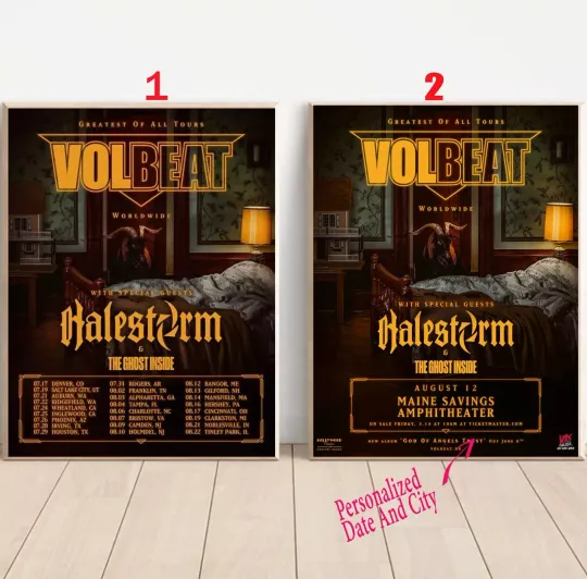 Discover Custom Volbeat Greatest OF All Tour US 2025 Poster
