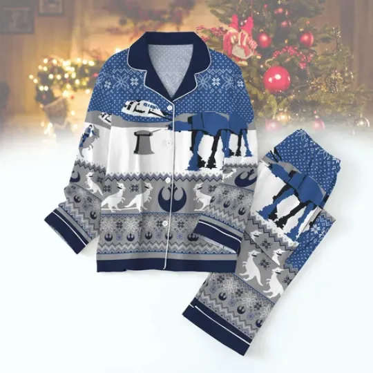 Discover Starr Warss Hoth Christmas Pajamas Set, Luxury Silk Pajamas