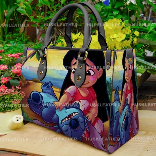 Discover Lilo and Stitchh Leather Handbag, Lilo and Stitchh Lovers Gift Bag