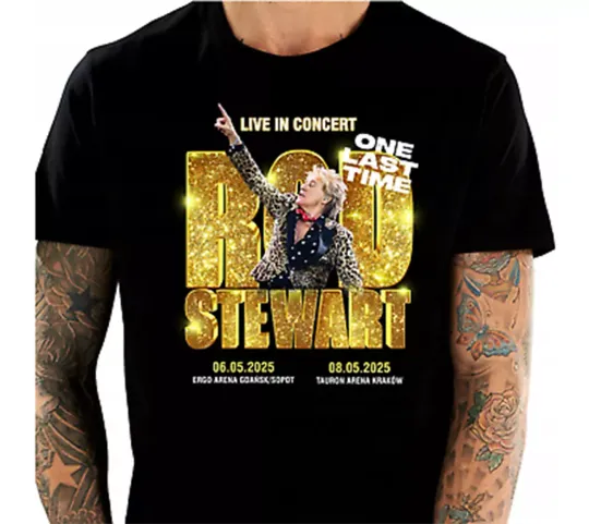 Discover Rod Stewart 2025 Tour T-Shirt, Rod Stewart Fan Shirt