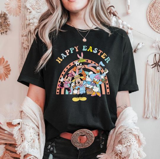 Discover Happy Easter Mickeyy And Friends Shirt, Easter Disneyyy Characters Shirt
