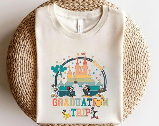 Discover Mickeyy and Friends Disneyyy Graduation 2025 Shirt, Disneyyy Grad Trip Shirt