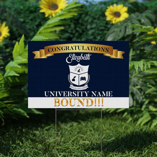 Discover Personalized College Bound Yard Sign