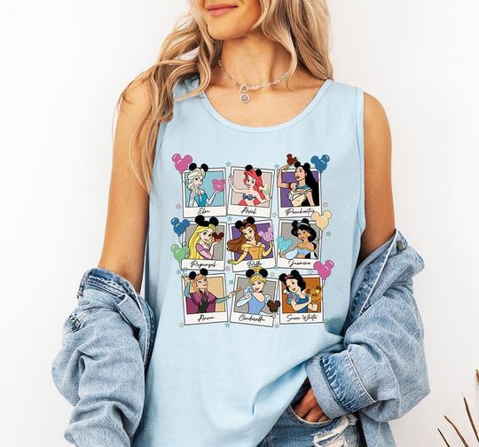 Discover Disneyyy Princess Portraits Tank Top