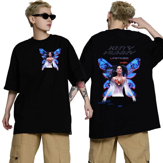 Discover Singer Katy Perry The Lifetimes Tour 2025 Print T Shirts Unisex