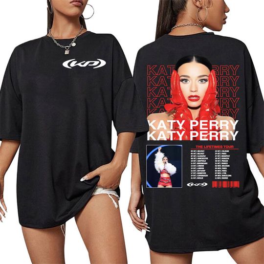 Discover Katy Perry The Lifetimes Tour 2025 T Shirt Men Women Harajuku Hip Hop Pop Music