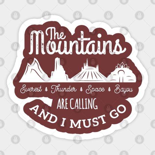 Discover Magic Park Mountains - Disneyyy World - Sticker