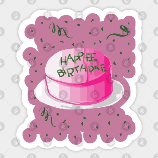 Discover Birthday quotes happee birthdae pink and green frosting birthday cake - Jk Rowling - Sticker