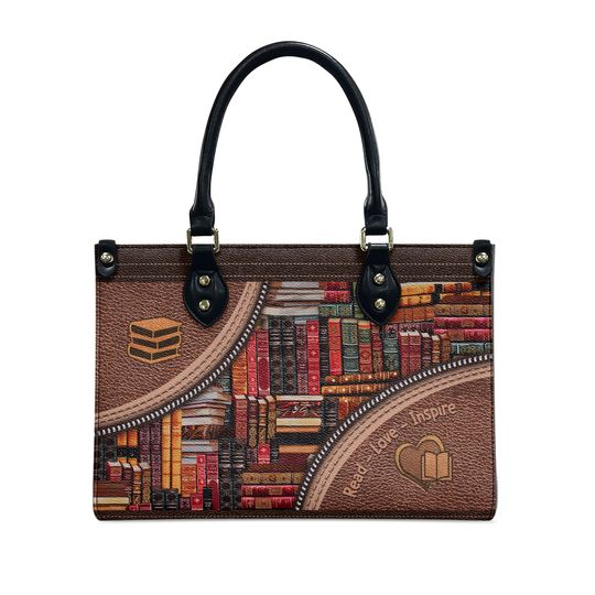 Discover Book Lover Leather Bag, Book Lover Handbag