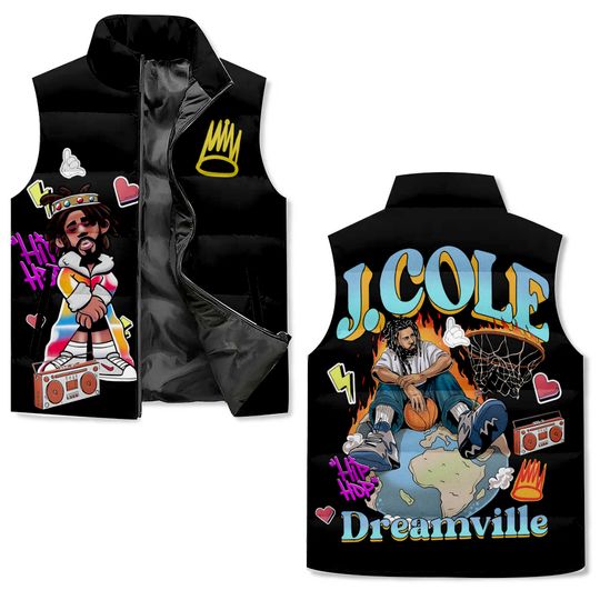 Discover J.Cole Dreamville Sleeveless Puffer Jacket