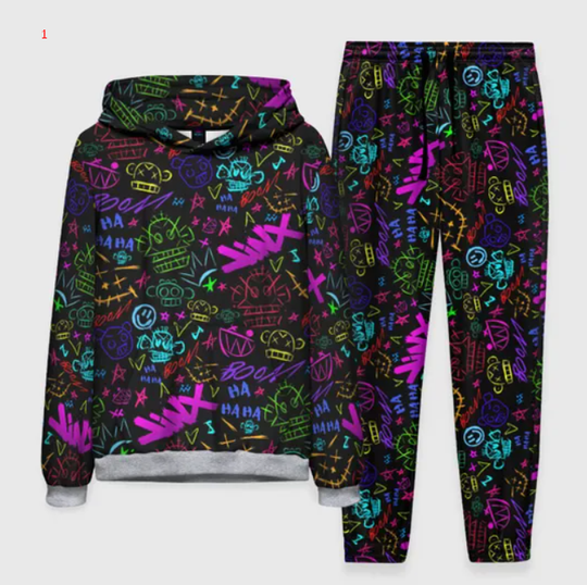 Discover Anime Arcane League Jinx Hoodies Pants 2pcs Sets 3D Print Hoodie Jogger Set