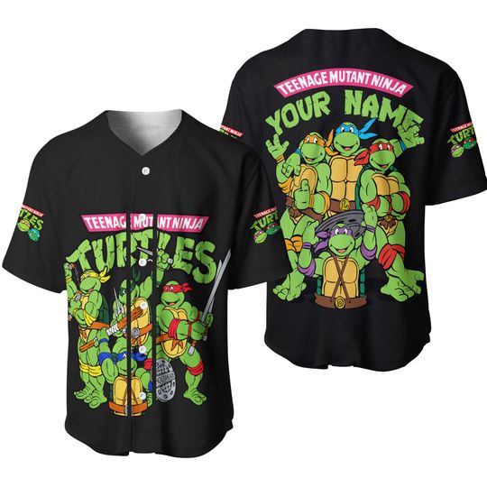 Discover Teenage Mutant Ninja Turtles Mutant Mayhem Movie Baseball Jersey