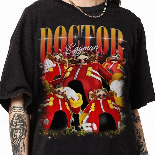 Discover Vintage Dr Eggman Shadow The Hedgehoge Bootleg Shirt