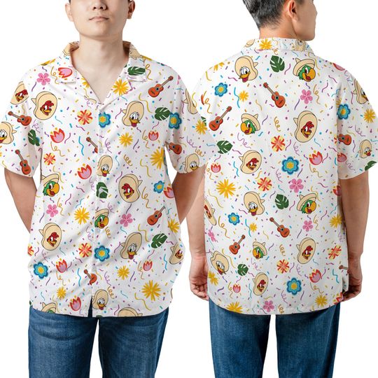 Discover Three Caballeros Hawaiian Shirt, Jose Donald Duckk Panchito Adult Youth Hawaiian Shirt