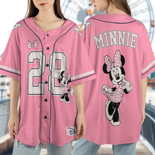 Discover Disneyyy Cute Minniee Bow Classic Baseball Jersey