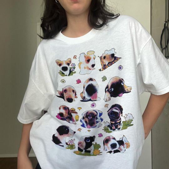 Discover Silly Puppy Shirt 90s Kawaii Aesthetic Dog Meme TShirt, Harajuku Trashy Y2K Puppy Tee