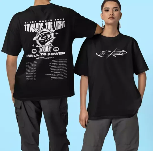 Discover Ateez Towards The Light: Will to Power Shirt World Tour Light Colors Shirt