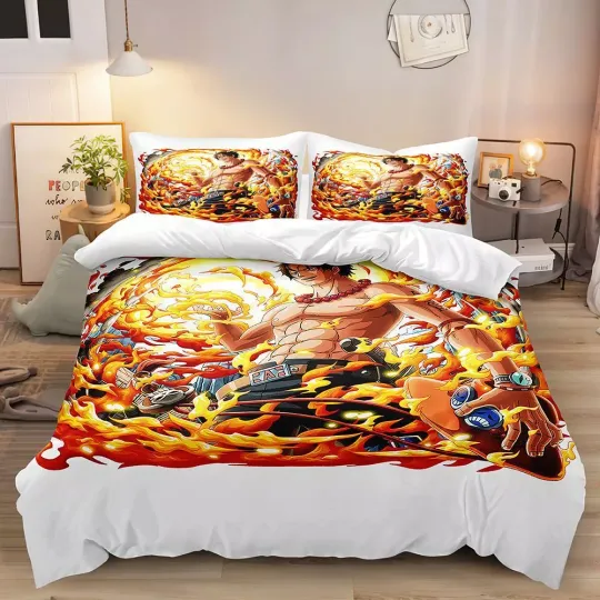 Discover One Piece D.ACE  Bedding Bedding Setting Ceiling Cover Pillowcase