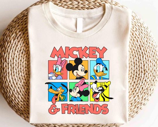 Discover Disneyyy Mickeyy And Friends Shirt, Disneyyy Mickeyy Characters Shirt