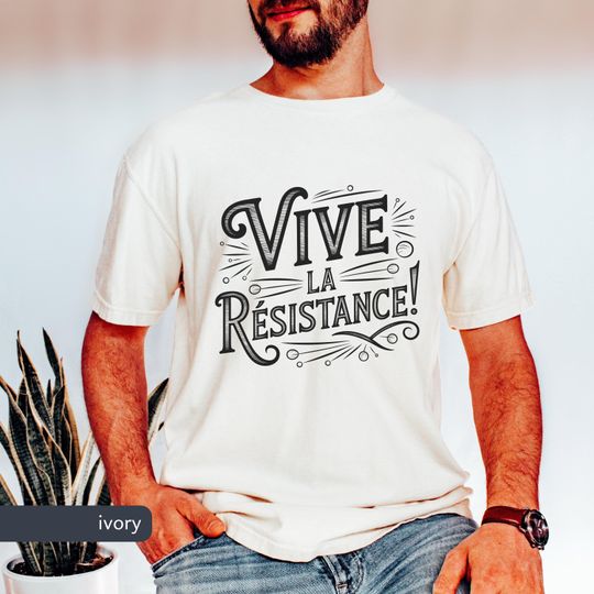 Discover Vive La Rsistance Comfort Colors Shirt, Vintage Lettering Tee, Anti-Trump 86 47 T-shirt, Progressive Liberal Shirt Tee