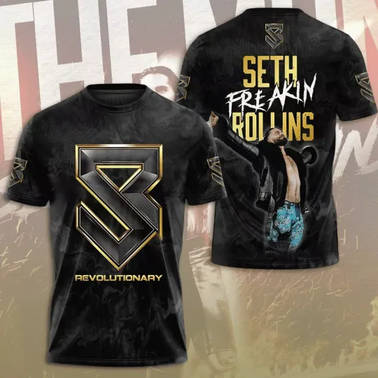 Discover Wrestling Entertainment Revolutionary Seth Rollins 3D All Over Print Shirt