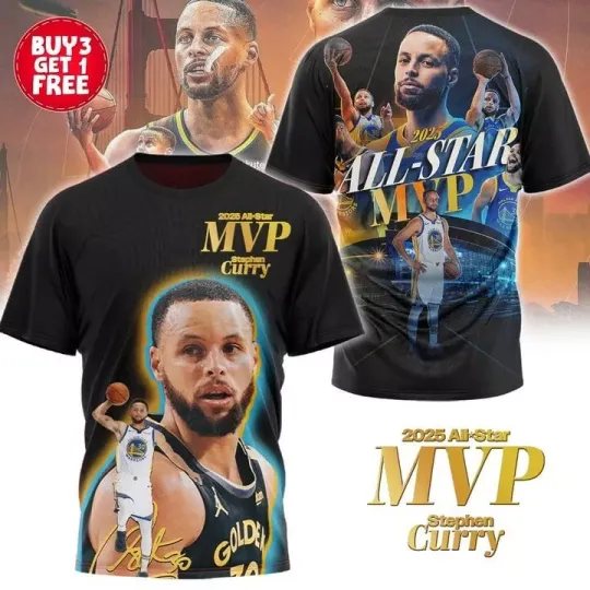 Discover Curry all star MVP 2025 ! hot T-shirt 3D