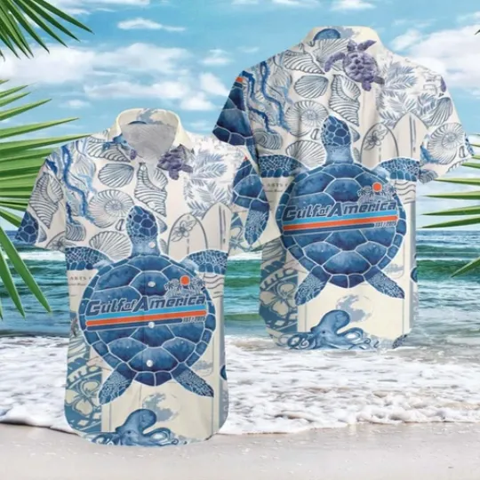 Discover Gulf of America Hawaiian Shirt Men Women Gulf of America Trump Floral