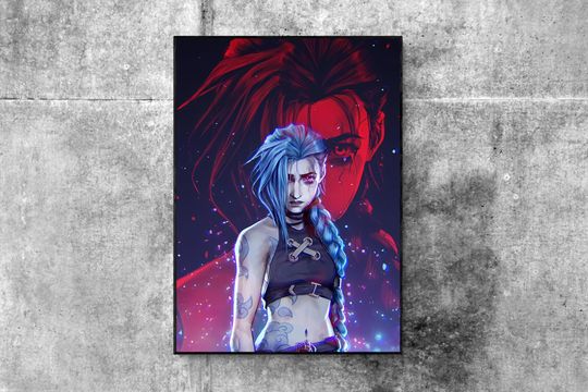 Discover Jinx Print, Arcane poster, League of legends Print, Video Game Poster