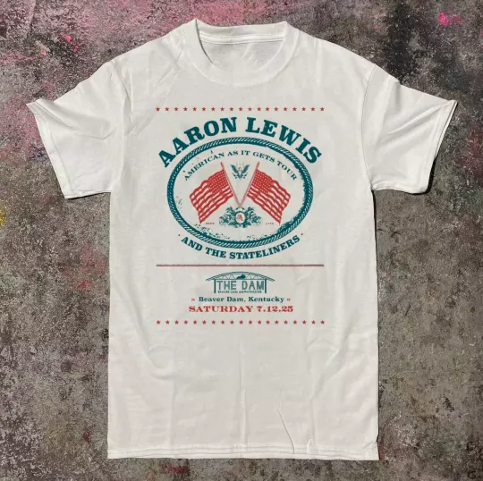 Discover Aaron Lewis Tour 2025 Gift For Fans White T-shirt