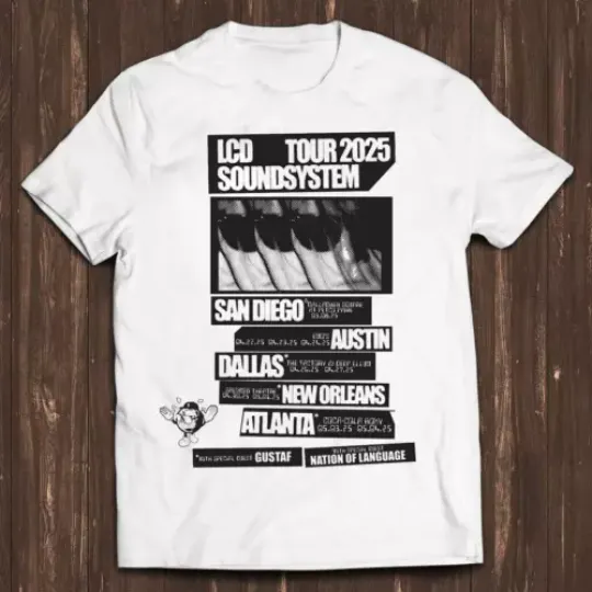 Discover New LCD Soundsystem Band Tour 2025 T Shirt