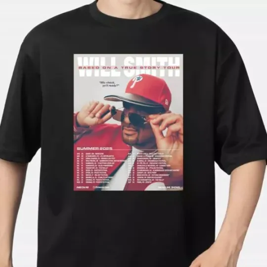 Discover Will Smith Based On A True Story Tour Summer 2025 Tour Dates T-Shirt
