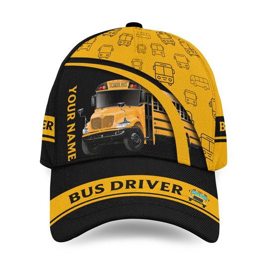 Discover Bus Driver Snapback Hats Custom Word Baseball Hat Print, Cap with Adjustable Snapback