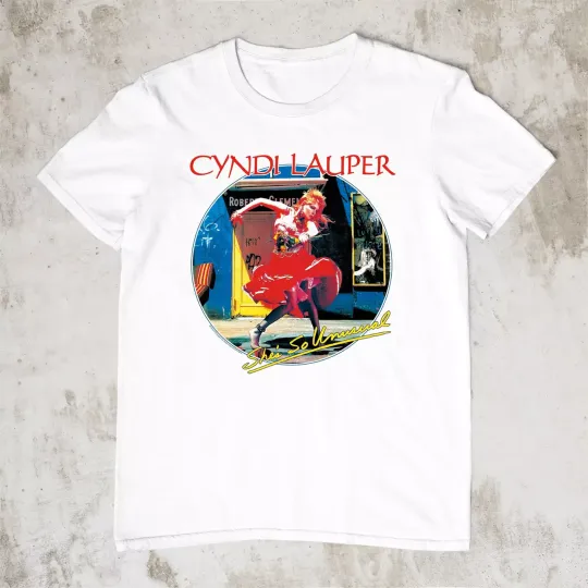 Discover She's So Unusual Cyndi Lauper T-Shirt Classic White All Size Shirt