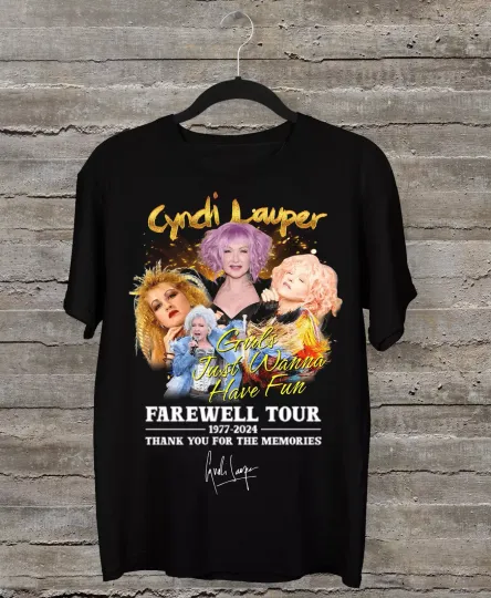 Discover Cyndi Lauper Farewell Tour 1977-2024 Thank You For Joyfulness T-Shirt