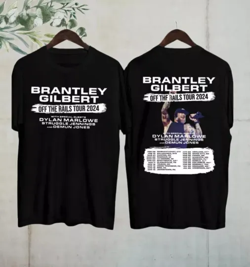 Discover Brantley Gilbert Off The Rails Tour 2024 Shirt