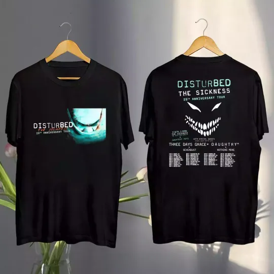 Discover 2025 Disturbed The Sickness 25th Anniversary Tour Shirt