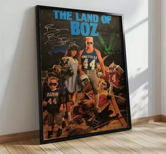 Discover Brian Bosworth Costacos Brothers The Land of Boz Vintage Poster