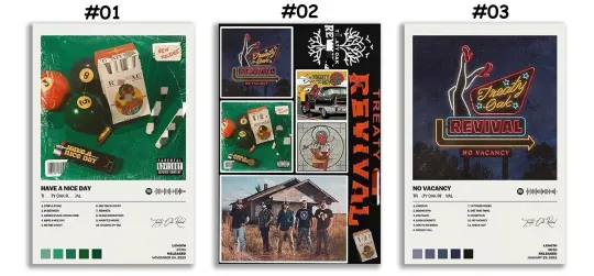 Discover Treaty Poster Oak Revival Album Cover Poster, Music Poster