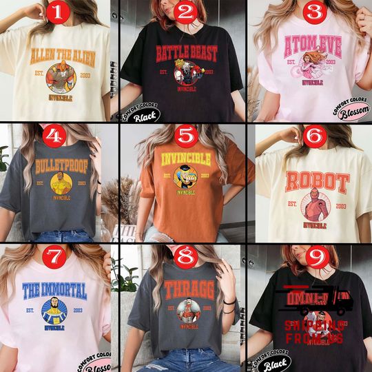 Discover Vintage Invincible Characters Comfort Color Shirt, Mark Invincible Unisex T-Shirt