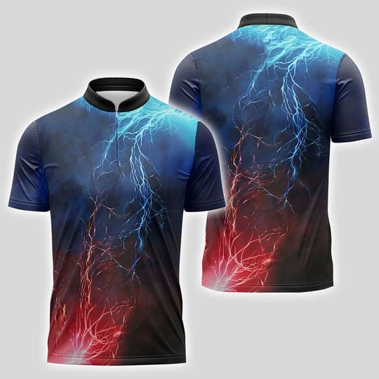 Discover Bowling Electrified Quick Zip Bowling Jersey