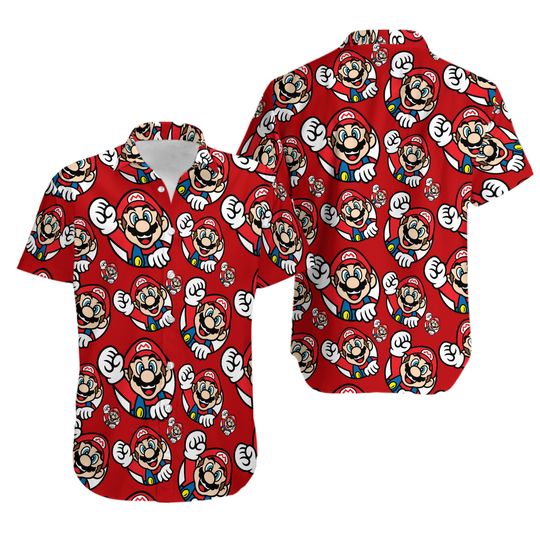 Discover Mario Hawaiian Shirt and Shorts