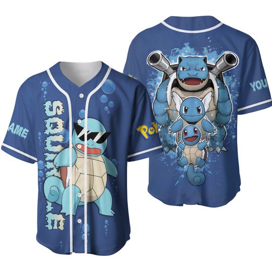 Discover Squirtle PKM Jersey Shirt, Custom Shirt