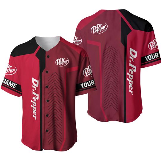 Discover Personalized Dr Pepper Jersey, Dr Pepper Lovers Baseball Jersey