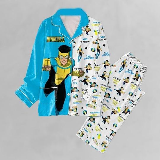 Discover Vintage Invincible TV Show Mark Invincible Pajamas Set