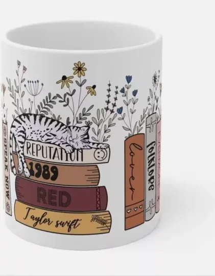 Discover Taylorr Swifts Erass Tourr EVERY ALBUM Coffee Mug Swiftie 1989 Red Folklore