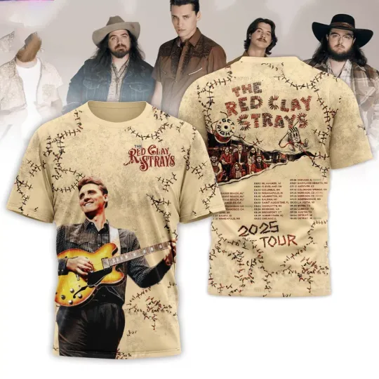 Discover The Red Clay Strays 2025 Tour 3D T-Shirt