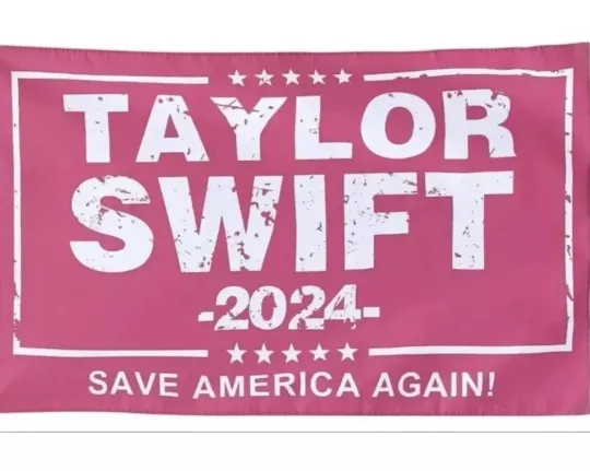 Discover NEW Taylorr Swifts Fans 2024 Flag Save America Again Banner Pink Tapestry