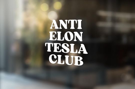 Discover Anti Elon Club Sticker, Car Window Decal, Bumper Sticker